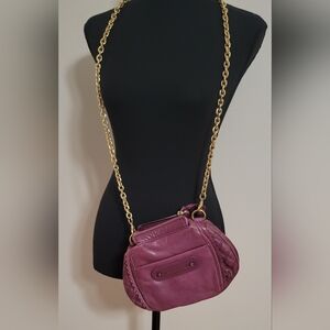 Juicy Couture Y2K Purple Quilted Genuine Leather Women's Crossbody Bag / Clutch